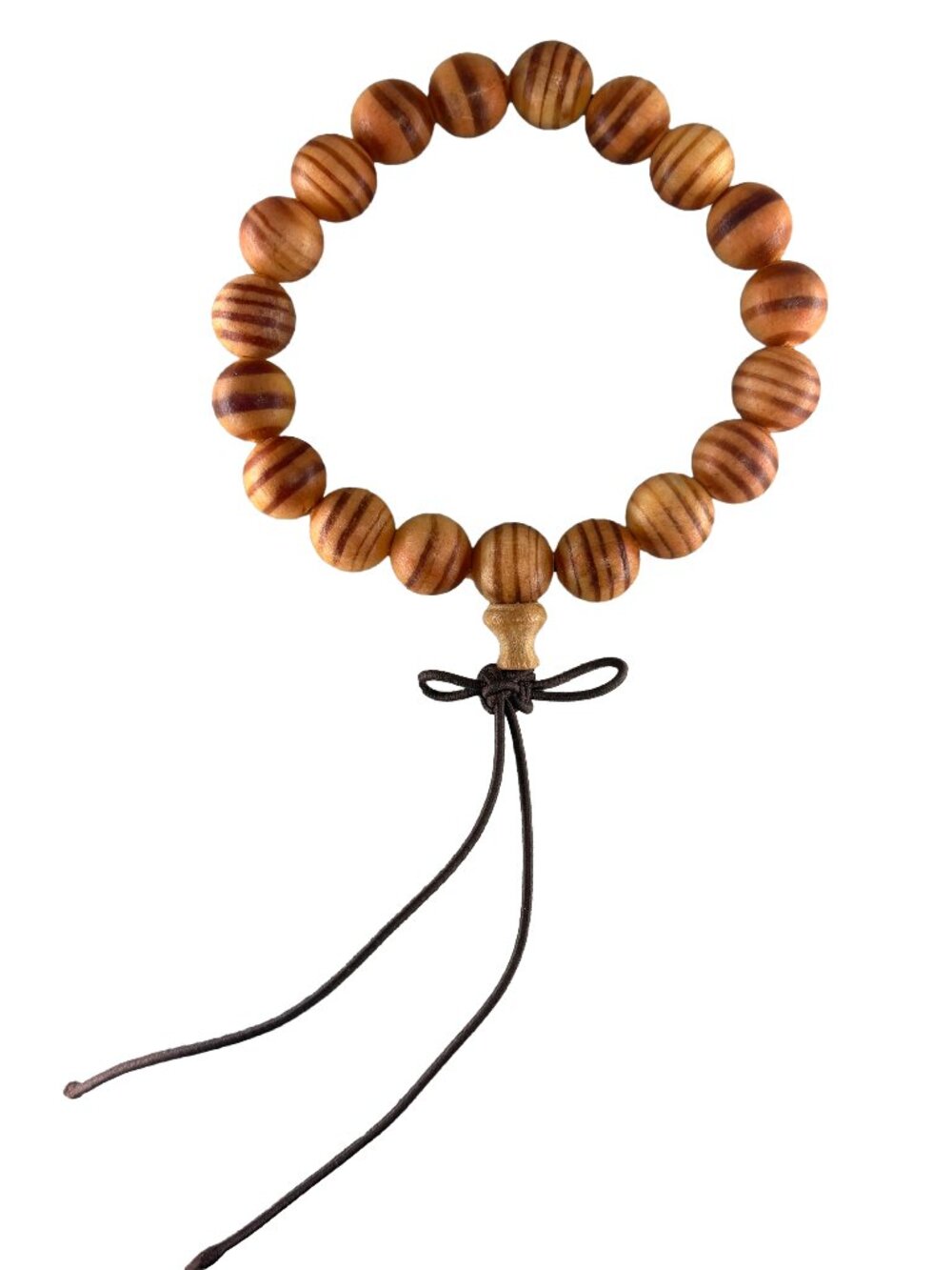 Natural Agathis Bloodwood Bead Bracelet 10mm x19 King Dragon Wood Prayer 7.43g